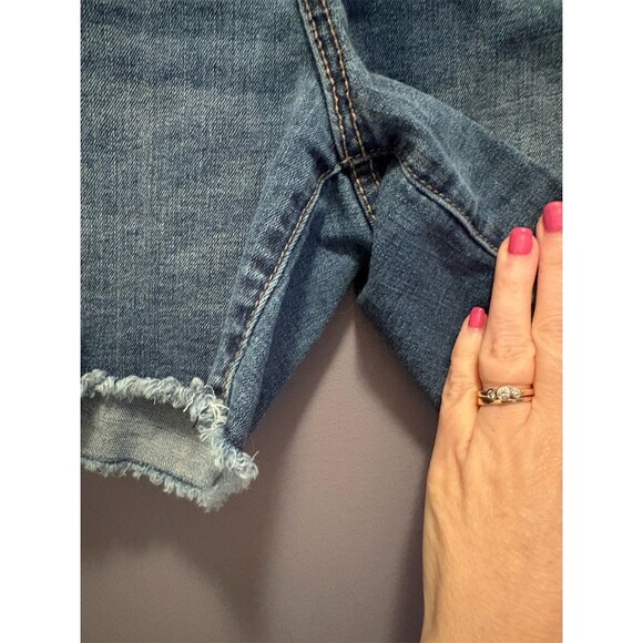 Seven7 Weekend Denim Shorts Womens Size 10 Medium Wash Blue Frayed Hem - Picture 7 of 14